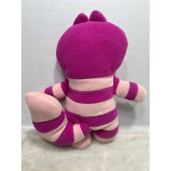 Disney Cheshire Cat Plush Doll 10" Pink & Purple Stripes Soft Toy - Picture 3 of 5